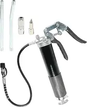 Qziulr Zlirfy Grease Gun,Grease Gun Flexible Hose,Car Accessories 9000 PSI Professional Heavy Duty Pistol Grip Grease Gun with Spring Flex Hose,Extension Rigid Pipe and Sharp Nozzle