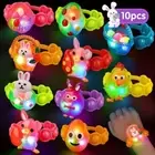 10 Packs LED Light Up Bracelets For Kids – Glow In The Dark Easter Party Favors