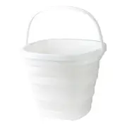 Pearl Metal Folding Bucket Square White Width 30.5 x Depth 31 x Height 24cm 944