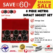Force 3/4" Drive 8 Piece Metric Impact Socket Set