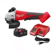 Milwaukee M18 Brushless 4-1/2 in./5 in. Grinder Kit with Paddle Switch, New.