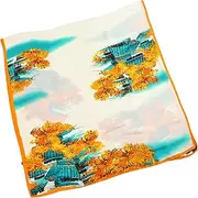 [BESTYASH] Fashionable Dragonfly Silk Scarf Uv Blocking Large Shawl Silk Printing Scarf Beach Accessory
