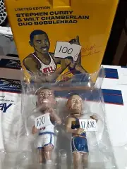 Golden State Warriors Bobblehead set - Steph Curry/ Wilt Chamberlain