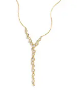 Alexis Bittar Asterales Cubic Zirconia Lariat Necklace in 14K Gold Plated, 16-18