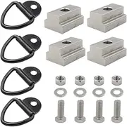 GLEAVI Truck Bed Tie Down Anchors T-Slot Kit Stainless Steel T-Slot Nuts 3/8-16 Threaded for