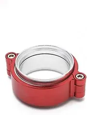 Exhaust V-band Clamp System Assembly Anodized Clamp For 2" OD Exhaust Downpipe Turbo Dump Pipe(Red)