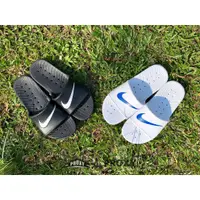 在飛比找蝦皮購物優惠-NIKE KAWA SHOWER SLIDE 白 藍勾 全防