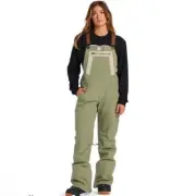 DC Women's Crusade Technical Snow Bib in Olive. NWT. XL