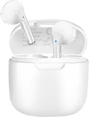 [POSKOU] Wireless Earbuds Bluetooth 5.3 Wireless Headphones with Stereo Sound,Bluetooth Headphones in Ear Deep Bass Touch Control,Mini Ear Buds IPX4 Waterproof Earphones for iPhone and Android