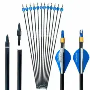 12x 32" PURE CARBON ARROWS 2"BLASER COMPOUND RECURVE BOW HUNTING TARGET