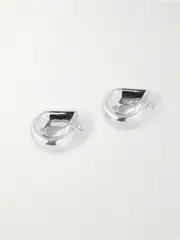 [Uncommon Matters] Uncommon Matters - Creole Silver Hoop Earrings - One size One size Silver