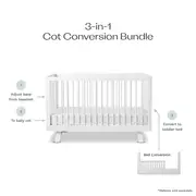 Aspen White 3-in-1 Cot Conversion Bundle