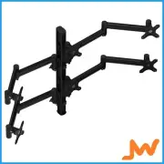 Atdec Six Monitor Mount Heavy-Duty F Clamp Desk - Black