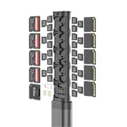 Budi Alloy Memory Card Storage Stick For microSD - Full SD & Nano Sim Organizer