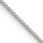 16 Inch Sterling Silver 1mm Round Box Chain