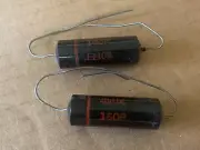 2 NOS Sprague Black Beauty .1 uf 400v Tube Amp Capacitors TEST Good Low Leakage