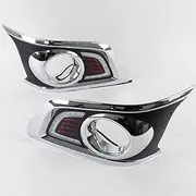 2Pcs LED Daytime Running Light Fog Light Cover DRL for Toyota Hilux VIGO CHAMP 2012 2013 2014