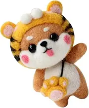 jojofuny Handmade Plush Doll DIY Set Wool Felting Kit for Beginners Boys and Girls Hand Craft Tool Japanese Cartoon Dog Pattern