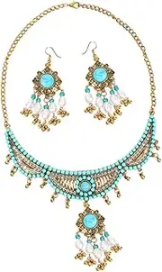[ANDRESLAD] 1 Set Pearl Vintage Necklace and Earrings Set for Necklace Silver Beaded Necklaces Women Jewelry Pearl Necklace Turquoise Necklace Pearls Necklace Pendant Necklace Beads