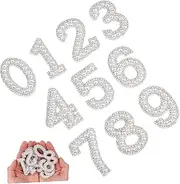 [Operitacx] 1 Set Pearl Letter Patches, Fabric Pearl Number Sticker Letter Patches Stick on Embroidered Patches, Pearl Iron on Letters for Decor Backpack Hat Non-Woven Fabric