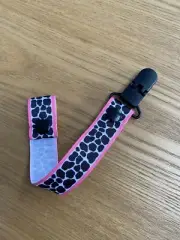 Baby Dummy Clips Pacifier Chain Soother Holder Dummie Strap Animal Print