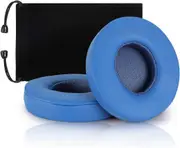 Replacement Earpad Cover , Ear Cushion Pads Compatible with Solo 2.0 3.0 Wireless Headphones by Dr. DRE 1 Pair (Blue)