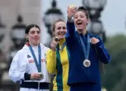 Grace Brown Cycling Time Trial 2024 Paris Gold Medal win Photo 25