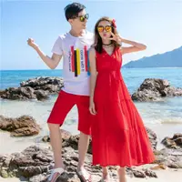 在飛比找ETMall東森購物網優惠-云南三亞旅游海邊度假情侶裝夏裝