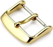 Wristband Button 12 14 16 18 20 22mm Universal Electroplate Metal Stainless Steel Watch Buckle Accessory Clasp(22mm Gold)