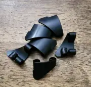LEGO Black Technic, Panel Curved # 9 3 x 3 Tapered Left. QTY 6. Part No. 2395.