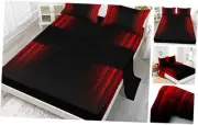 Red and Black Sheet Set Size,Abstract Sheet Set,Ombre Decor Full A-f-multi01