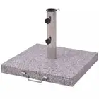 Outdoor Umbrella Stand Square Polished Granite Parasol Weighted Base Holder