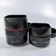 Square Metal Camera Lens Hood w/Cap For SAMYANG AF45mm F1.8/ 35MM F2.8 FE Lensmd