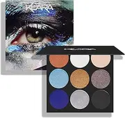 Klara Cosmetics Burning Man Limited Edition Bold Burnt Orange Metallic Silver Bright Blue Blendable Eyeshadow Palette