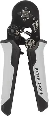 Klein Tools 34055 Ferrule Crimping Tool, Square Crimper Pliers for 10 to 22 AWG