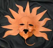 CIRQUE DU SOLEIL BEAUTIFUL LEATHER SUN MASK: BY GILBERT COUTU