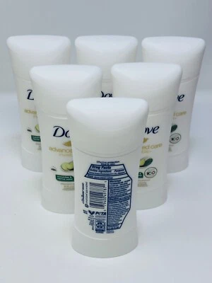 6 Dove Advanced Care Invisible Cucumber & Cactus Water Deodorant New