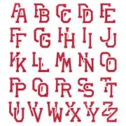 Iron on Letter Patches, 52Pcs Letters A-Z, Red 2inch Height