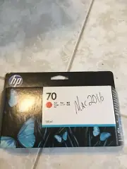 GENUINE HP 70 RED C9456A 130ml Color Inkjet Cartridge 05/2017