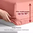 Full Fitted Sheet 16” Extra Deep Pocket Elastic Bed Sheets Twin Full King Queen