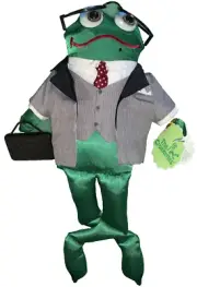 Wall Street Wart C. Wallstreet 1983 P.A Hubbell The Croakettes 14” Frog Plush