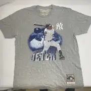 NEW MITCHELL AND NESS COOPERSTOWN JETER NEW YORK YANKEES TEE SHIRT LARGE