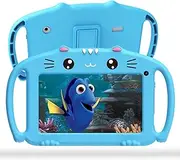 ascrecem 7 Inch Kids Tablet Touch Tablet with WiFi 2GB RAM 32GB ROM Android Educational Tablet with Parental Control Educational Games Shockproof Case for 3-14 Years Old Boy Girl (Blue)