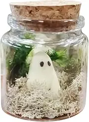 Ghost In A Bottle Pet Ghost In The Bottle Ghost In A Bottle With Moss In Glass Decoration, Halloween Decoration, Scary Decoration, Halloween Party