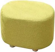 Footstool Foot Stool Dressing Table Footrest Sofa Stool,Solid Wood Fabric Stool Living Room Shoe Bench Home Creative Small Small Stool 40×27cm (Color:Green)