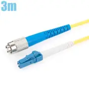 3M LC to FC UL Simplex 9/125 Single Mode Fiber Optic Patch Cable OFNR Yellow