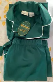 BNWT PETER ALEXANDER KIDS UNISEX GREEN SATIN SHORTIE SET SIZE 10