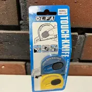 Vintage Olfa Multipurpose Touch Knife Yellow Blue Retractable Original Blade