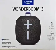Ultimate Ears WONDERBOOM 3 Speaker, Black, BRAND NEW!