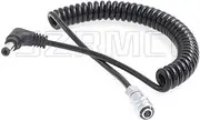 SZRMCC DC 5.5x2.5mm to Weipu SF610 2 Pin Female Plug Power Cable for BMPCC 4K Blackmagic Pocket Cinema 4K Camera (Coiled Cable, Right Angle DC2.5mm)